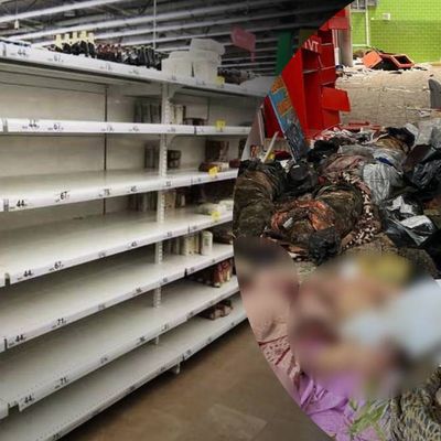В Мариуполе кафиры обустроили трупповалку прямо в супермаркете